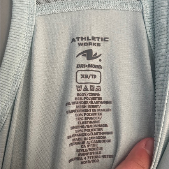 Athletic Works Women's Soft Blue Tank Top Size XS - Picture 2 of 4